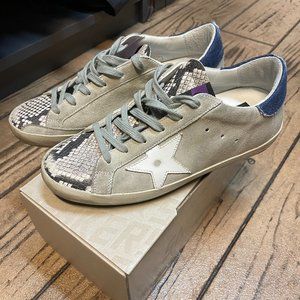 Golden Goose Snake Print Toe Suede Size 38